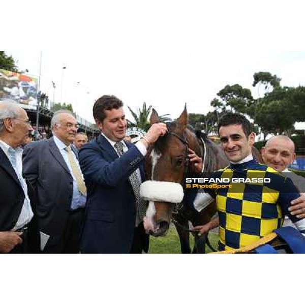 Fabio Branca on Dylan Mouth wins the 131° Derby Italiano Rome,Capannelle Racecourse,18th may 2014 ph.Stefano Grasso/HippoGroup Roma Capannelle