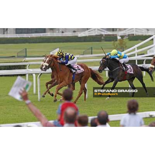Fabio Branca on Final Score wins the Oaks d\'Italia Milano - San Siro racecourse, 25th may 2014 ph.Domenico Savi/Grasso/IppodromoMilano