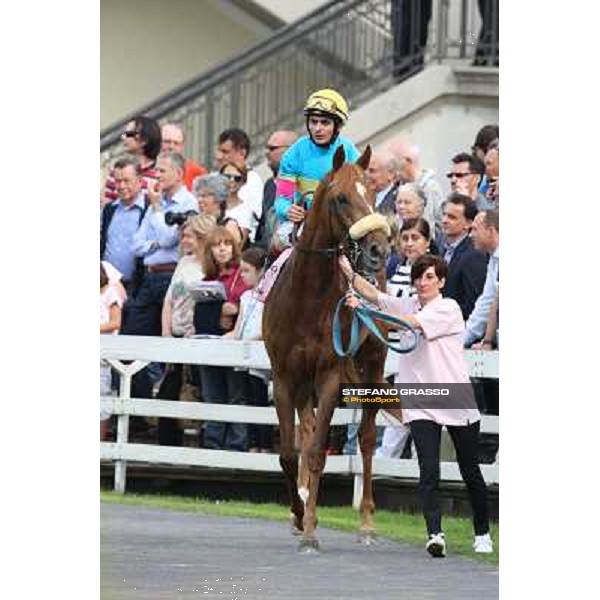 Andrea Atzeni on Scighera Milano - San Siro racecourse - Oaks d\'Italia Day Milano,25th may 2014 ph.Stefano Grasso/IppodromoMilano