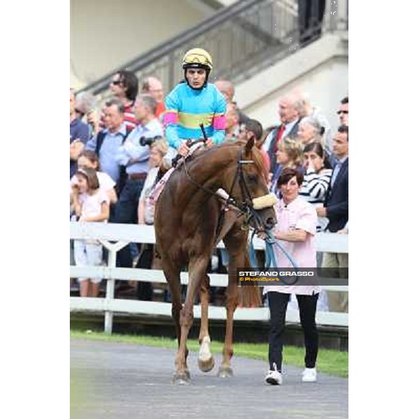 Andrea Atzeni on Scighera Milano - San Siro racecourse - Oaks d\'Italia Day Milano,25th may 2014 ph.Stefano Grasso/IppodromoMilano