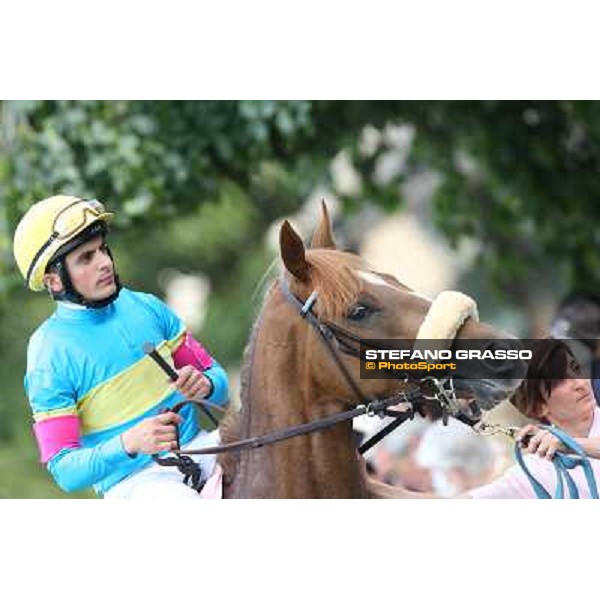 Andrea Atzeni on Scighera Milano - San Siro racecourse - Oaks d\'Italia Day Milano,25th may 2014 ph.Stefano Grasso/IppodromoMilano