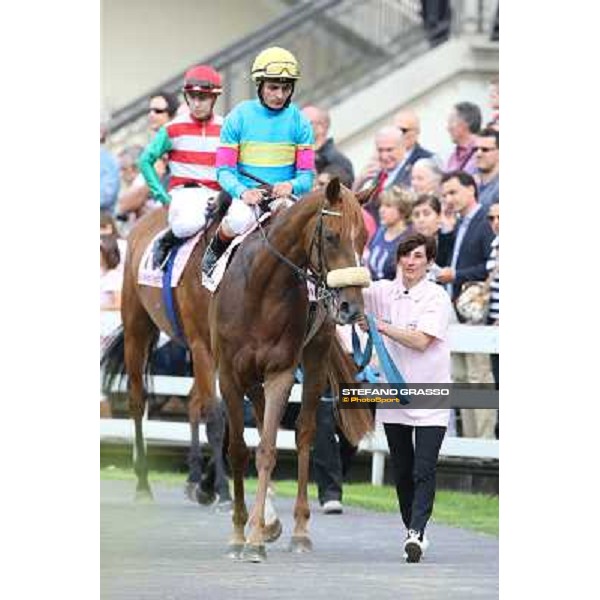 Fabio Branca on Final Score wins the Oaks d\'Italia Milano - San Siro racecourse - Oaks d\'Italia Day Milano,25th may 2014 ph.Stefano Grasso/IppodromoMilano
