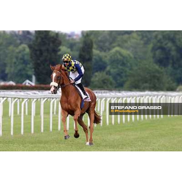Fabio Branca on Final Score wins the Oaks d\'Italia Milano - San Siro racecourse - Oaks d\'Italia Day Milano,25th may 2014 ph.Stefano Grasso/IppodromoMilano