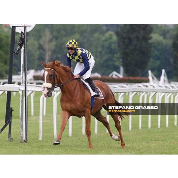 Fabio Branca on Final Score wins the Oaks d\'Italia Milano - San Siro racecourse - Oaks d\'Italia Day Milano,25th may 2014 ph.Stefano Grasso/IppodromoMilano