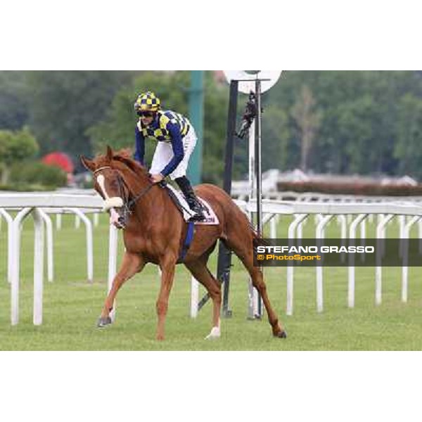 Fabio Branca on Final Score wins the Oaks d\'Italia Milano - San Siro racecourse - Oaks d\'Italia Day Milano,25th may 2014 ph.Stefano Grasso/IppodromoMilano