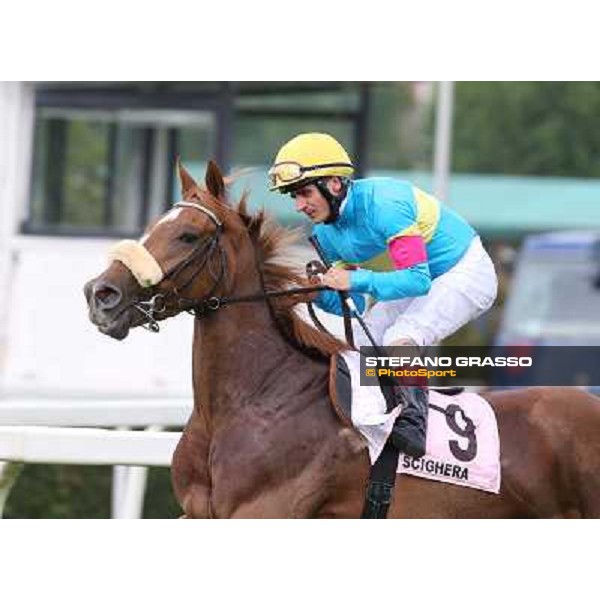 Andrea Atzeni on Scighera Milano - San Siro racecourse - Oaks d\'Italia Day Milano,25th may 2014 ph.Stefano Grasso/IppodromoMilano