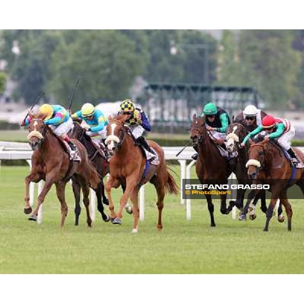 Fabio Branca on Final Score wins the Oaks d\'Italia Milano - San Siro racecourse - Oaks d\'Italia Day Milano,25th may 2014 ph.Stefano Grasso/IppodromoMilano