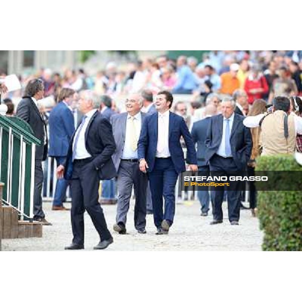 Botti connection celebrate the triumph in the Oaks d\'Italia Milano - San Siro racecourse - Oaks d\'Italia Day Milano,25th may 2014 ph.Stefano Grasso/IppodromoMilano