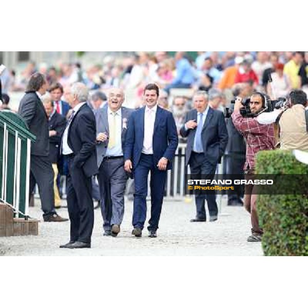 Botti connection celebrate the triumph in the Oaks d\'Italia Milano - San Siro racecourse - Oaks d\'Italia Day Milano,25th may 2014 ph.Stefano Grasso/IppodromoMilano