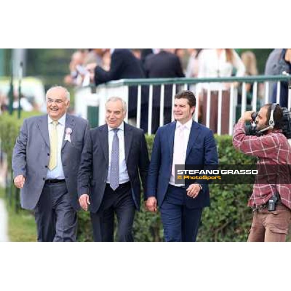 Botti connection celebrate the triumph in the Oaks d\'Italia Milano - San Siro racecourse - Oaks d\'Italia Day Milano,25th may 2014 ph.Stefano Grasso/IppodromoMilano
