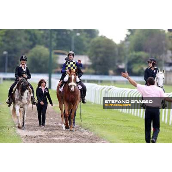 Fabio Branca on Final Score wins the Oaks d\'Italia Milano - San Siro racecourse - Oaks d\'Italia Day Milano,25th may 2014 ph.Stefano Grasso/IppodromoMilano