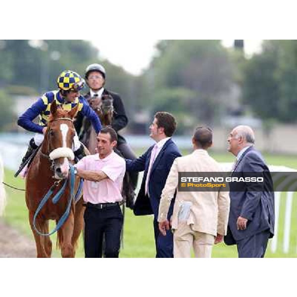 Fabio Branca on Final Score wins the Oaks d\'Italia Milano - San Siro racecourse - Oaks d\'Italia Day Milano,25th may 2014 ph.Stefano Grasso/IppodromoMilano