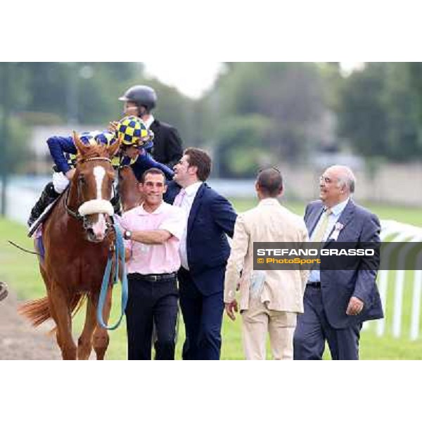 Fabio Branca on Final Score wins the Oaks d\'Italia Milano - San Siro racecourse - Oaks d\'Italia Day Milano,25th may 2014 ph.Stefano Grasso/IppodromoMilano
