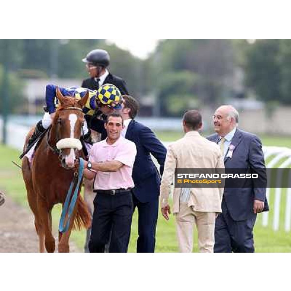 Fabio Branca on Final Score wins the Oaks d\'Italia Milano - San Siro racecourse - Oaks d\'Italia Day Milano,25th may 2014 ph.Stefano Grasso/IppodromoMilano