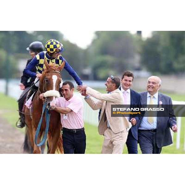 Fabio Branca on Final Score wins the Oaks d\'Italia Milano - San Siro racecourse - Oaks d\'Italia Day Milano,25th may 2014 ph.Stefano Grasso/IppodromoMilano