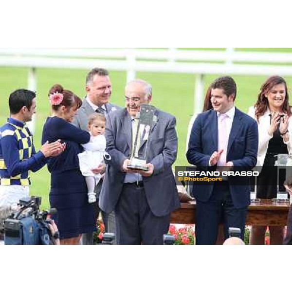 The prize giving ceremony of the Oaks d\'Italia Milano - San Siro racecourse - Oaks d\'Italia Day Milano,25th may 2014 ph.Stefano Grasso/IppodromoMilano