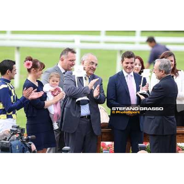 The prize giving ceremony of the Oaks d\'Italia Milano - San Siro racecourse - Oaks d\'Italia Day Milano,25th may 2014 ph.Stefano Grasso/IppodromoMilano