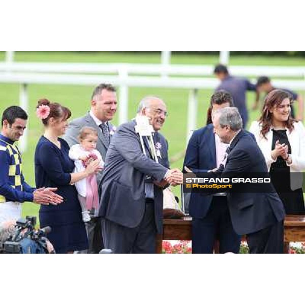The prize giving ceremony of the Oaks d\'Italia Milano - San Siro racecourse - Oaks d\'Italia Day Milano,25th may 2014 ph.Stefano Grasso/IppodromoMilano