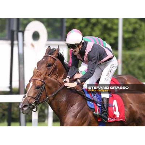 Cristian Demuro on Priore Philip wins the Premio Carlo Vittadini - Trofeo Corriere della Sera Milano - San Siro racecourse - Oaks d\'Italia Day Milano,25th may 2014 ph.Stefano Grasso/IppodromoMilano