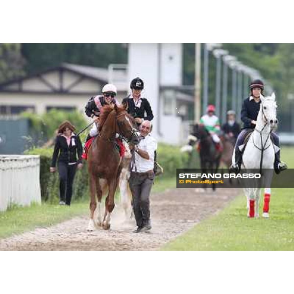 Cristian Demuro on Priore Philip wins the Premio Carlo Vittadini - Trofeo Corriere della Sera Milano - San Siro racecourse - Oaks d\'Italia Day Milano,25th may 2014 ph.Stefano Grasso/IppodromoMilano