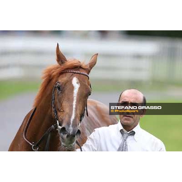 Priore Philip and his groom after winning the Premio Carlo Vittadini - Trofeo Corriere della Sera Milano - San Siro racecourse - Oaks d\'Italia Day Milano,25th may 2014 ph.Stefano Grasso/IppodromoMilano