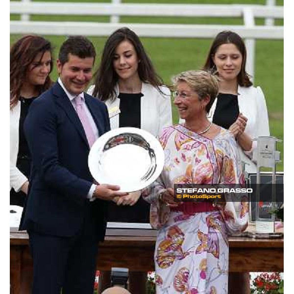 The prize giving ceremony of the Premio Carlo Vittadini - Trofeo Corriere della Sera Milano - San Siro racecourse - Oaks d\'Italia Day Milano,25th may 2014 ph.Stefano Grasso/IppodromoMilano