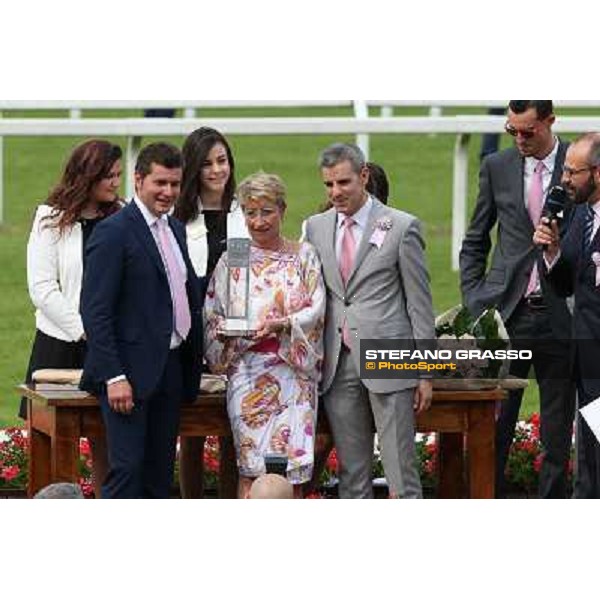 The prize giving ceremony of the Premio Carlo Vittadini - Trofeo Corriere della Sera Milano - San Siro racecourse - Oaks d\'Italia Day Milano,25th may 2014 ph.Stefano Grasso/IppodromoMilano