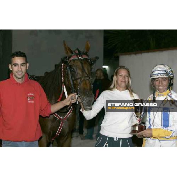 giving prize for Roberto Andreghetti and Fairlady Bi winners of the finale Campionato Femminile 3 anni SS Cosma e Damiano 8th august 2005 ph. Stefano Grasso