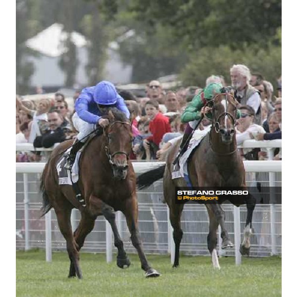 Kerrin Mc Evoy on Dubawi and Christophe Soumillon on Valixir at the last 50 meters to the finish of the Prix De Fresnay-Le Buffard-JAcques Le Marois Deauville, 14th august 2005 ph. Stefano Grasso