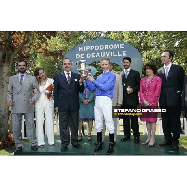 the connection of Dubawi during the giving prize of the Prix De Fresnay-Le Buffard-JAcques Le Marois, Deauville, 14th august 2005 ph. Stefano Grasso