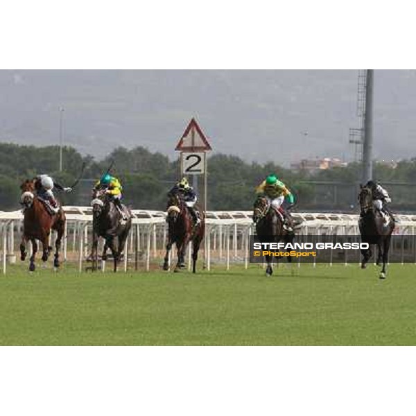 Roma 21 Settembre 2014 Capannelle Racecourse Carlo Fiocchi on Ginwar wins Premio Rumon Listed Race ph. Domenico Savi/GRASSO