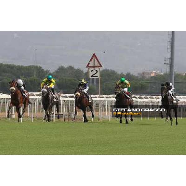 Roma 21 Settembre 2014 Capannelle Racecourse Carlo Fiocchi on Ginwar wins Premio Rumon Listed Race ph. Domenico Savi