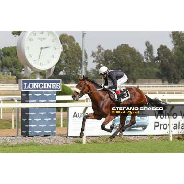 Roma 21 Settembre 2014 Capannelle Racecourse Carlo Fiocchi on Ginwar wins Premio Rumon Listed Race ph. Domenico Savi