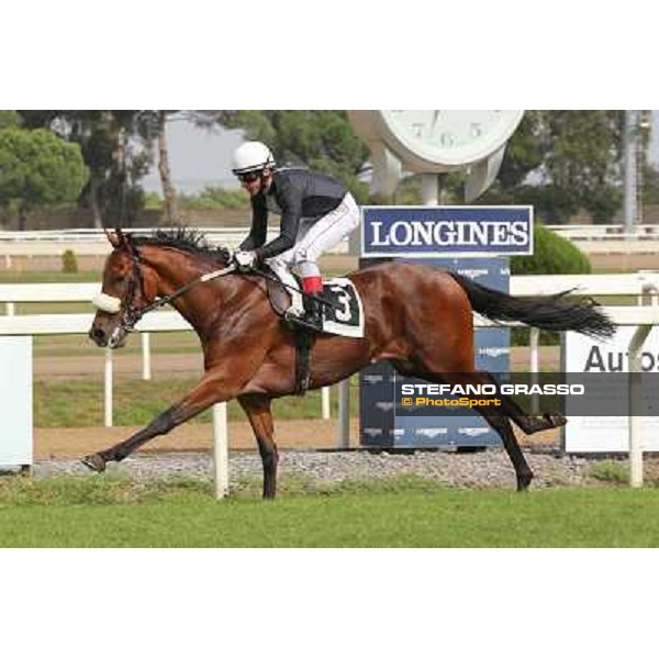 Roma 21 Settembre 2014 Capannelle Racecourse Carlo Fiocchi on Ginwar wins Premio Rumon Listed Race ph. Domenico Savi