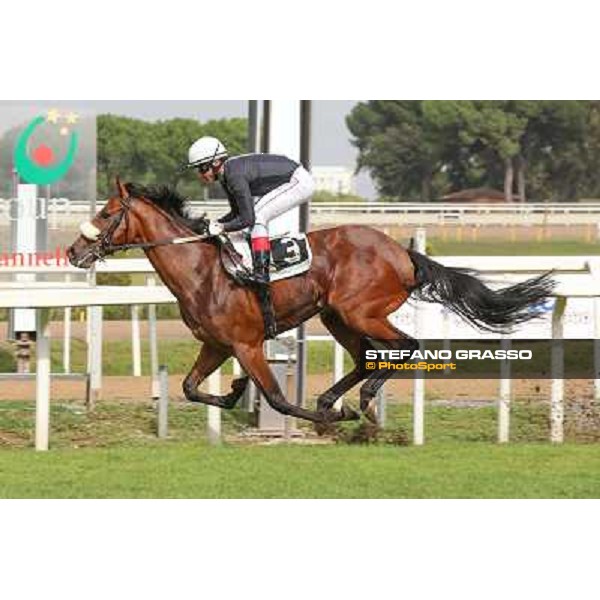 Roma 21 Settembre 2014 Capannelle Racecourse Carlo Fiocchi on Ginwar wins Premio Rumon Listed Race ph. Domenico Savi