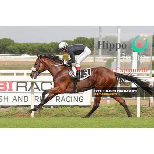 Roma 21 Settembre 2014 Capannelle Racecourse Carlo Fiocchi on Ginwar wins Premio Rumon Listed Race ph. Domenico Savi