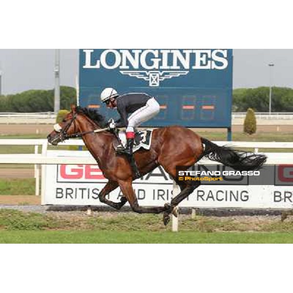 Roma 21 Settembre 2014 Capannelle Racecourse Carlo Fiocchi on Ginwar wins Premio Rumon Listed Race ph. Domenico Savi