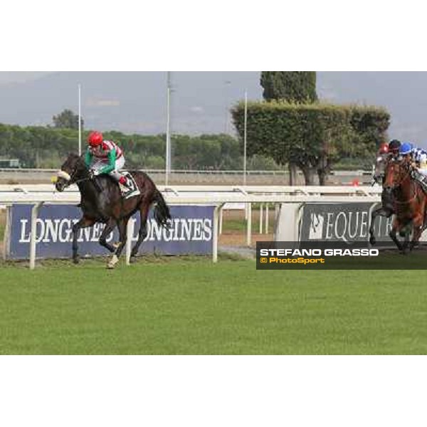 Roma 21 Settembre 2014 Capannelle Racecourse Carlo Fiocchi with Goldstream wins the Premio Chiese ph. Domenico Savi/Grasso