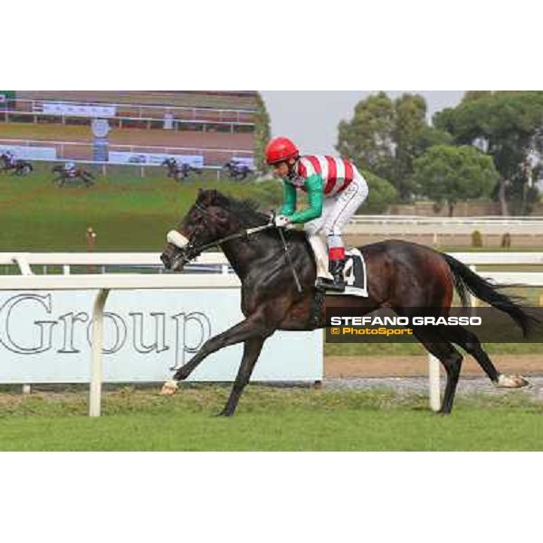 Roma 21 Settembre 2014 Capannelle Racecourse Carlo Fiocchi with Goldstream wins the Premio Chiese ph. Domenico Savi/Grasso