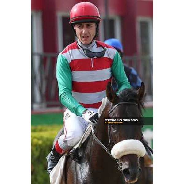 Roma 21 Settembre 2014 Capannelle Racecourse Carlo Fiocchi with Goldstream wins the Premio Chiese ph. Domenico Savi/Grasso