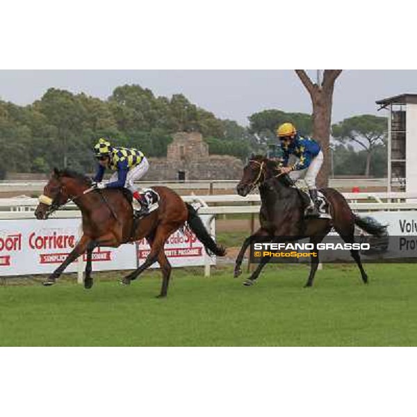 Roma 21 Settembre 2014 Capannelle Racecourse Carlo Fiocchi on Promissory Note wins Premio Epidendrum EFFEVI ph. Domenico Savi/Grasso