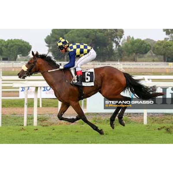 Roma 21 Settembre 2014 Capannelle Racecourse Carlo Fiocchi on Promissory Note wins Premio Epidendrum EFFEVI ph. Domenico Savi/Grasso