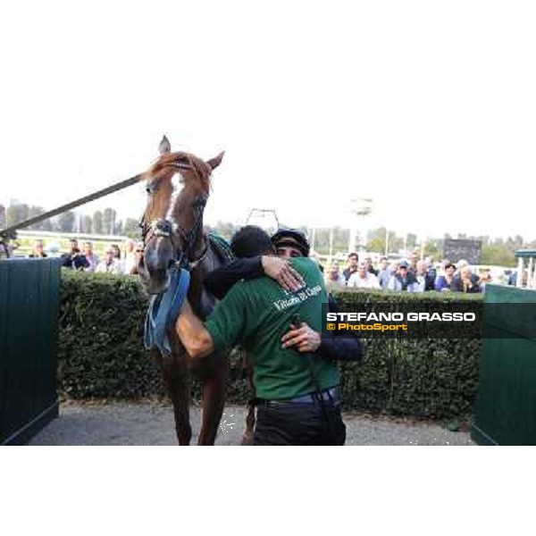 Dario Vargiu and Priore Philip win the Premio Vittorio di Capua Milano,San Siro racecourse,28th sept.2014 ph.Stefano Grasso/Trenno