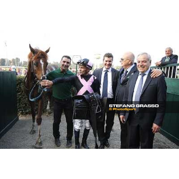 Dario Vargiu and Priore Philip win the Premio Vittorio di Capua Milano,San Siro racecourse,28th sept.2014 ph.Stefano Grasso/Trenno