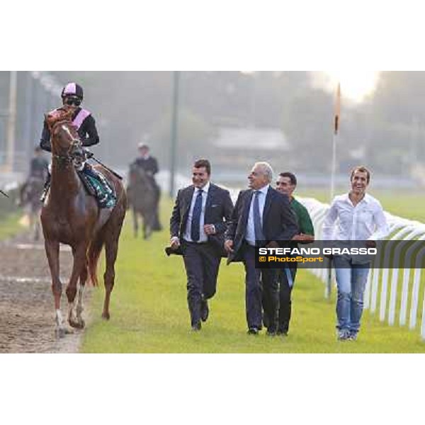 Dario Vargiu and Priore Philip win the Premio Vittorio di Capua Milano,San Siro racecourse,28th sept.2014 ph.Stefano Grasso/Trenno