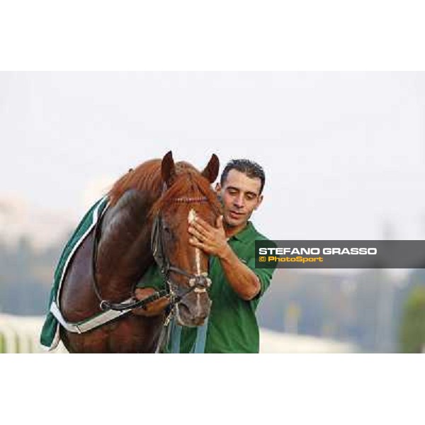 Dario Vargiu and Priore Philip win the Premio Vittorio di Capua Milano,San Siro racecourse,28th sept.2014 ph.Stefano Grasso/Trenno