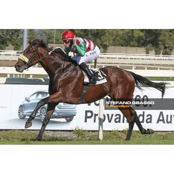 Roma 28 Settembre 2014 Capannelle Racecourse LISTED RACE Nicola Pinna on Cleo Fan wins Premio Villa Borghese ph. Domenico Savi/Grasso