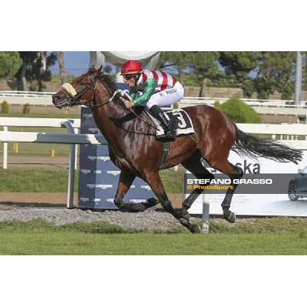 Roma 28 Settembre 2014 Capannelle Racecourse LISTED RACE Nicola Pinna on Cleo Fan wins Premio Villa Borghese ph. Domenico Savi/Grasso