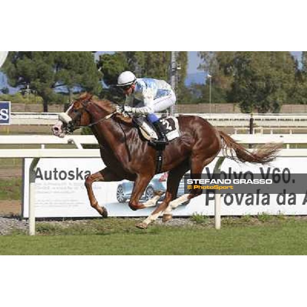 Roma 28 Settembre 2014 Capannelle Racecourse Carlo Fiocchi with Misterious Boy win the Premio Le Marmore ph. Domenico Savi/Grasso