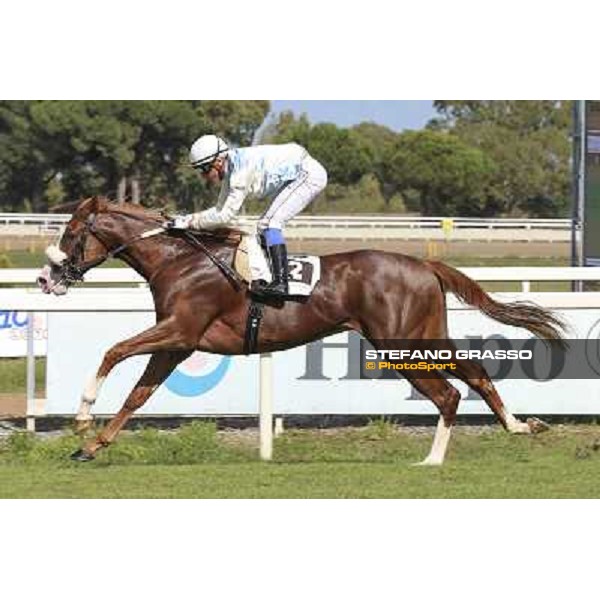 Roma 28 Settembre 2014 Capannelle Racecourse Carlo Fiocchi with Misterious Boy win the Premio Le Marmore ph. Domenico Savi/Grasso